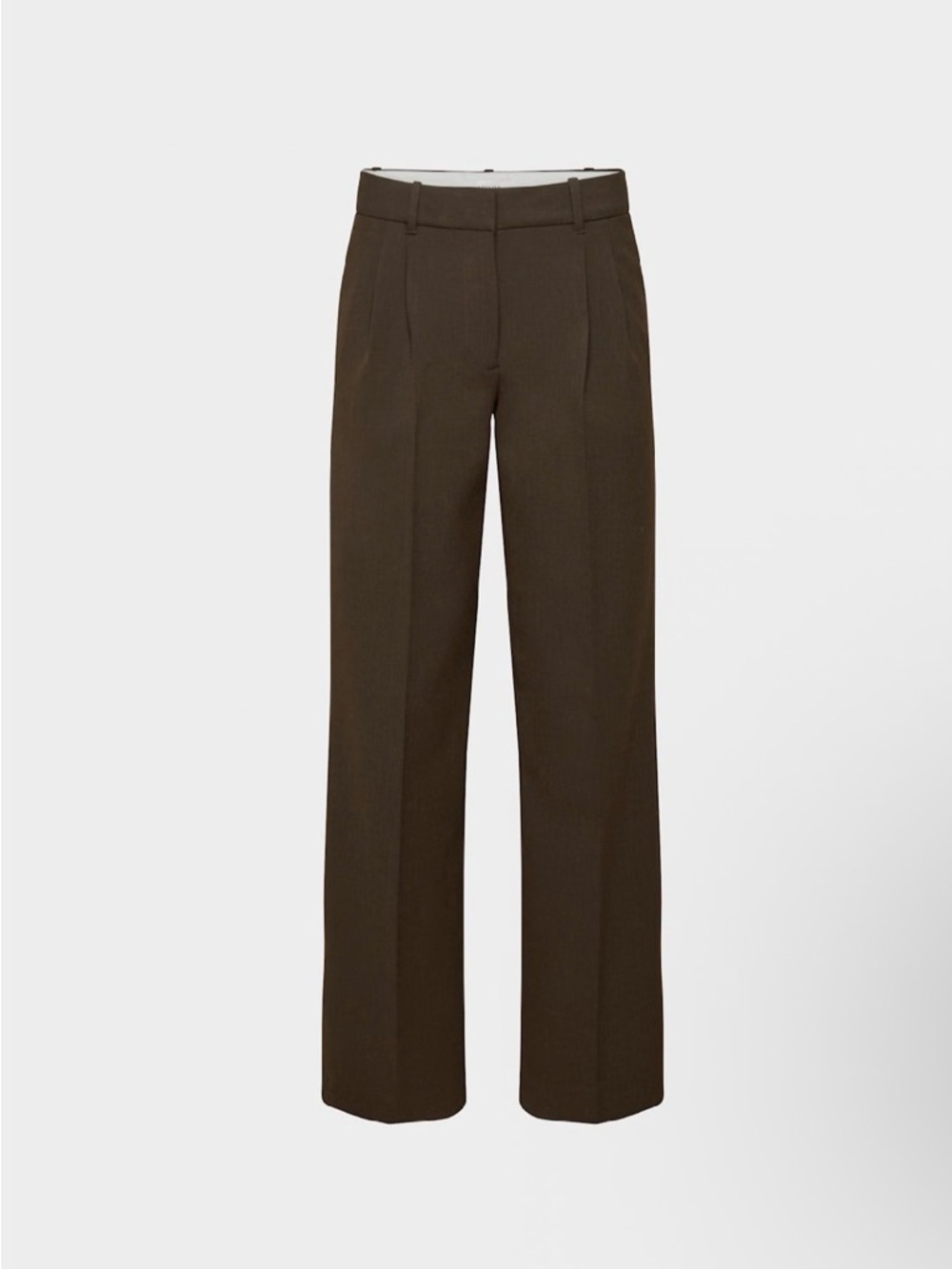 Wilfred High-Waist Wide-Leg Pants in Chocolate
